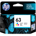HP No.63 ดำ+สี รหัส F6U62AA , F6U61AA ตลับหมึก Inkjet แท้ ประกันศูนย์